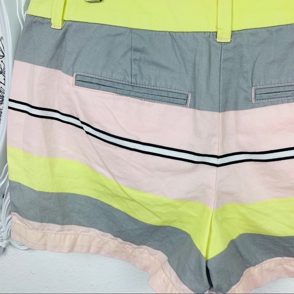Loft Ann Taylor / Preppy Pastel Yellow Gray Pink - Picture 5 of 8